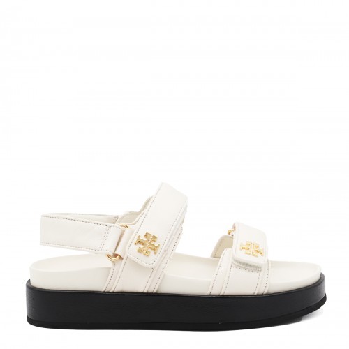 WHITE LEATHER KIRA SPORTS SANDALS