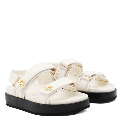 WHITE LEATHER KIRA SPORTS SANDALS