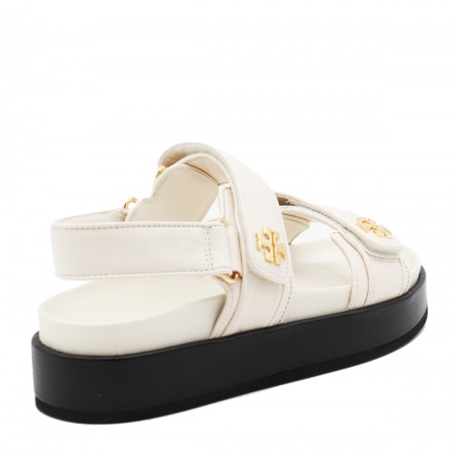 WHITE LEATHER KIRA SPORTS SANDALS