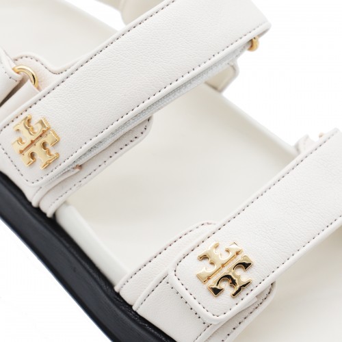 WHITE LEATHER KIRA SPORTS SANDALS