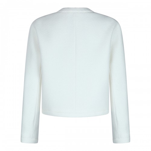 WHITE WOOL CASUAL JACKET 2