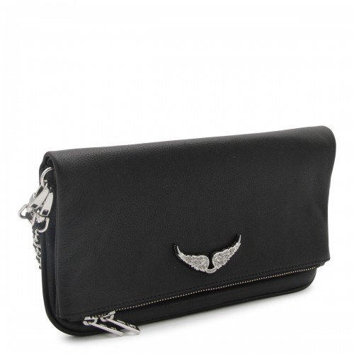 BLACK LEATHER SHOULDER BAG