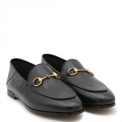 BLACK LEATHER LOAFERS