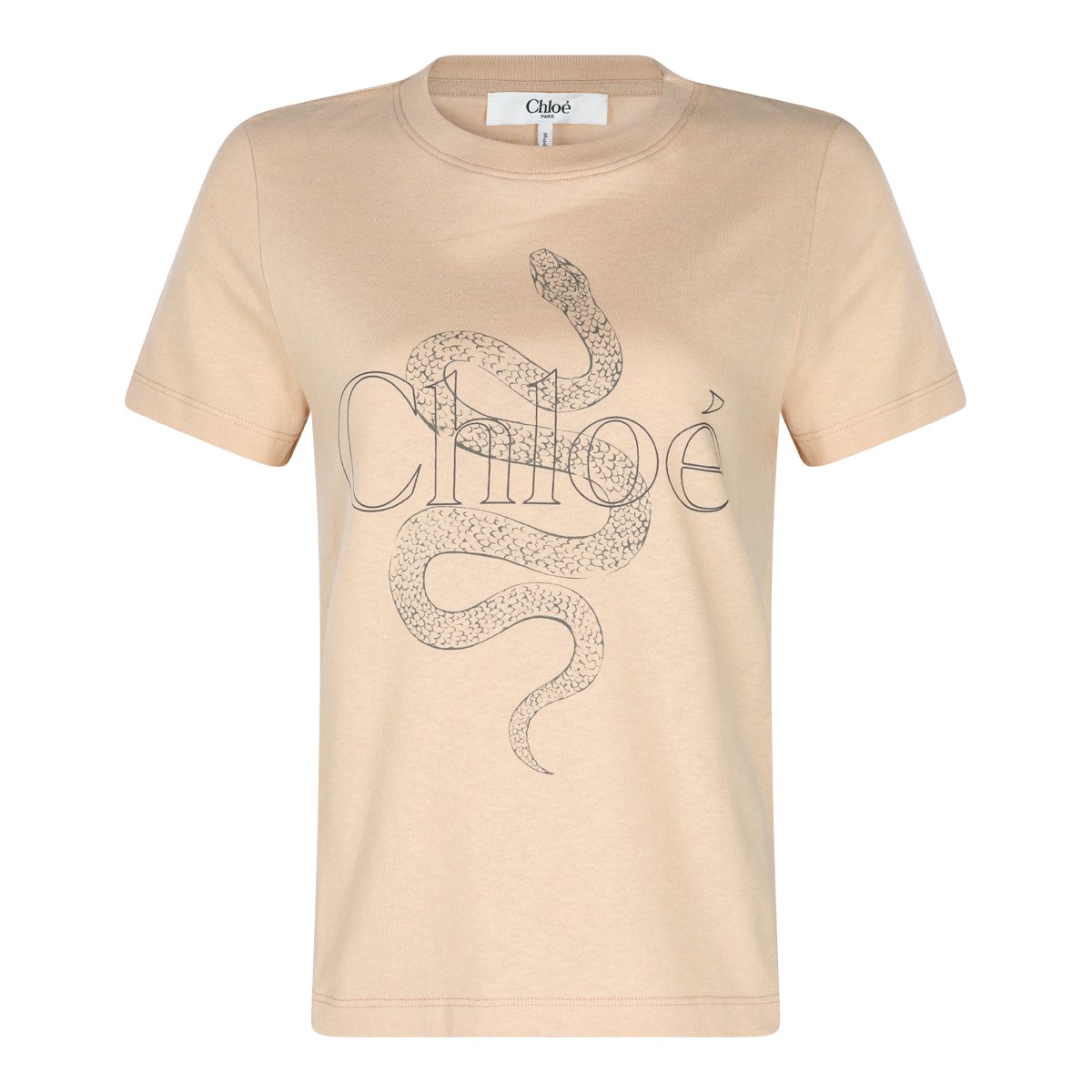 BEIGE COTTON T-SHIRT