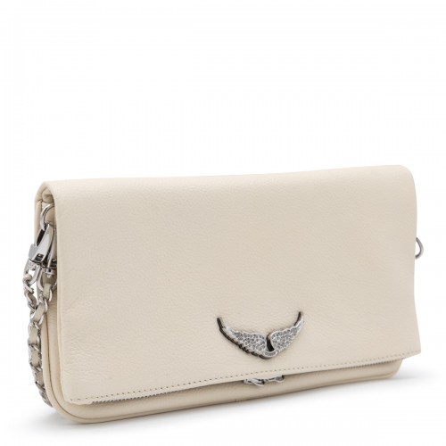 WHITE LEATHER SHOULDER BAG