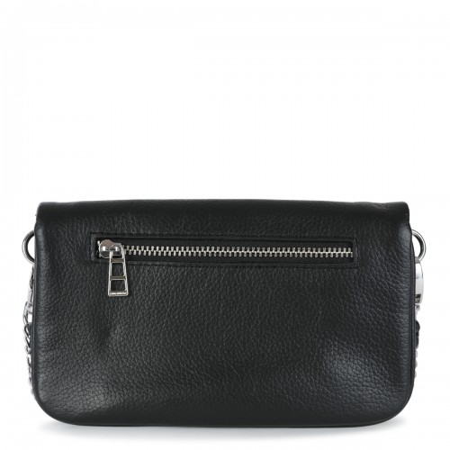 BLACK LEATHER SHOULDER BAG