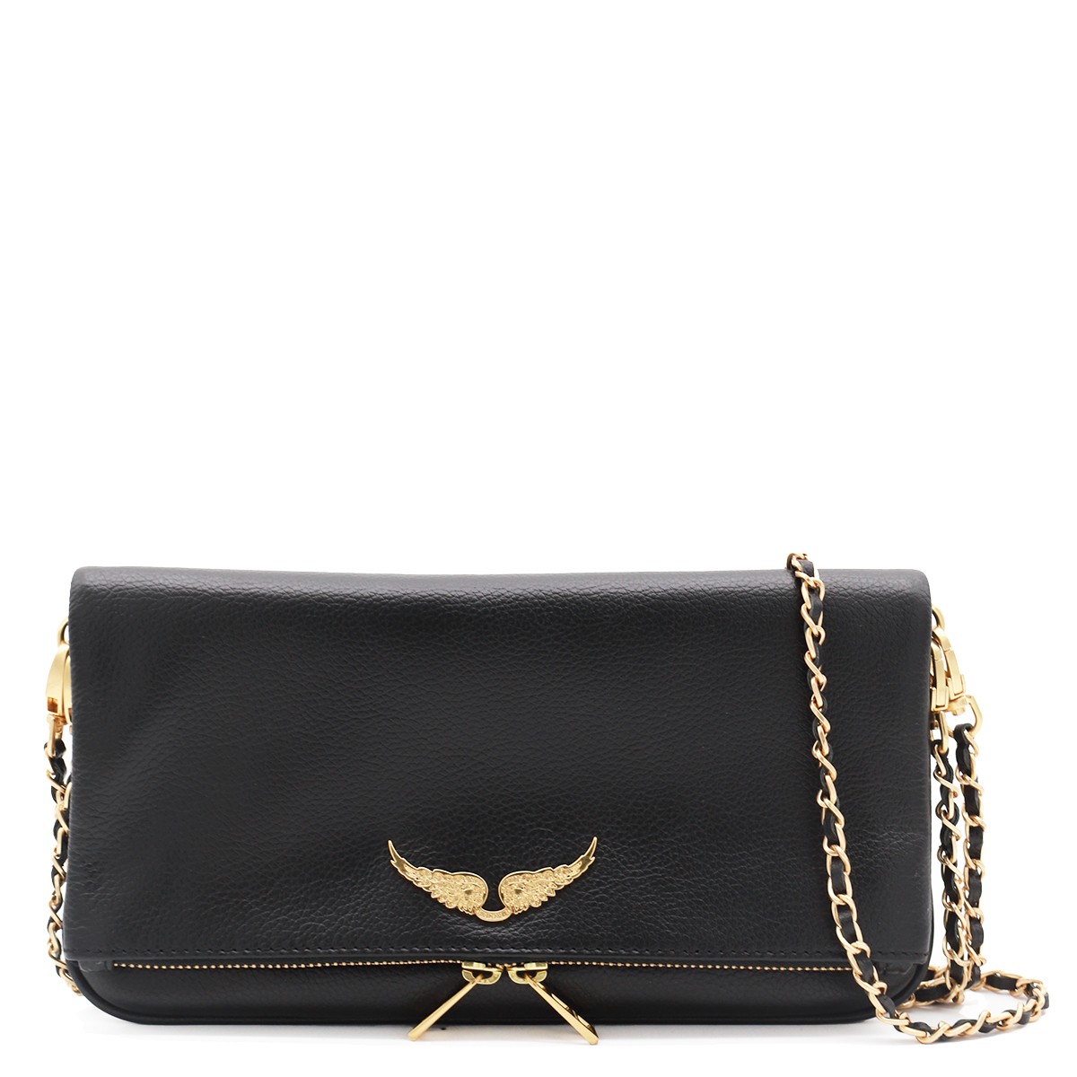 BLACK LEATHER SHOULDER BAG