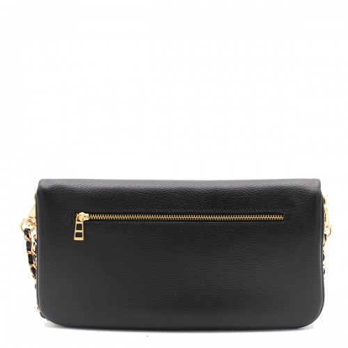 BLACK LEATHER SHOULDER BAG