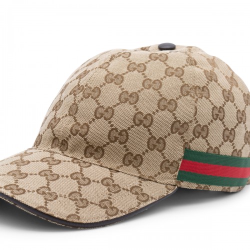 BEIGE COTTON BASEBALL CAP