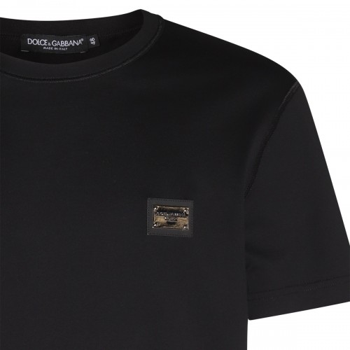 BLACK COTTON T-SHIRT