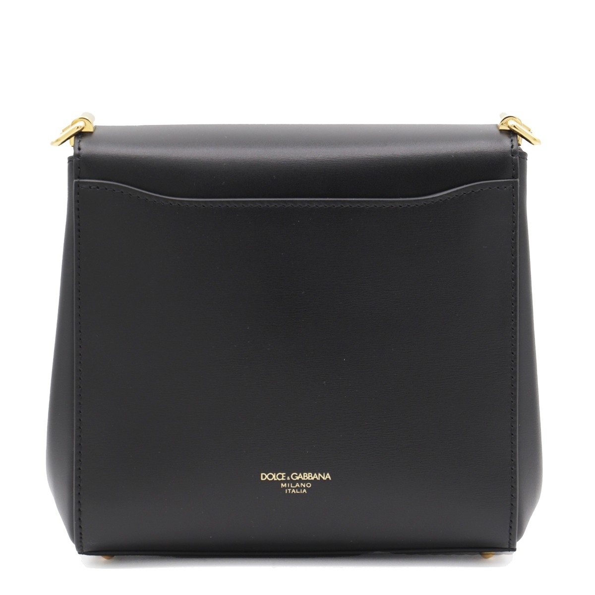 BLACK LEATHER SHOULDER BAG