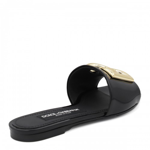 BLACK LEATHER FLATS 2