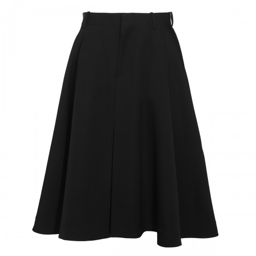 BLACK WOOL SKIRT