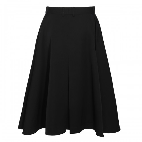 BLACK WOOL SKIRT