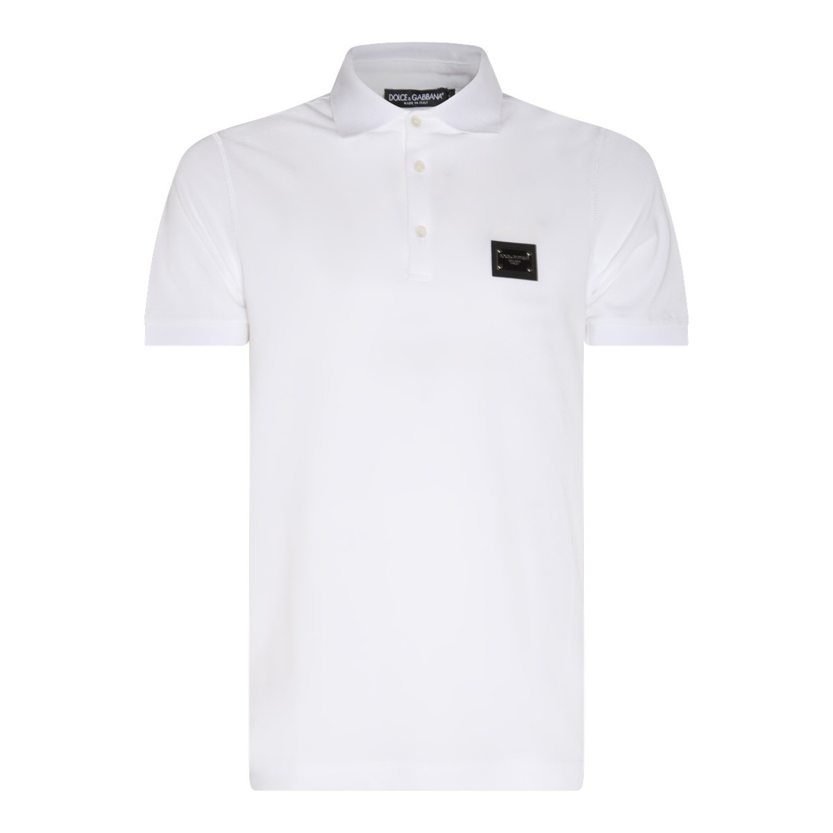 WHITE COTTON POLO SHIRT