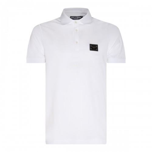 WHITE COTTON POLO SHIRT