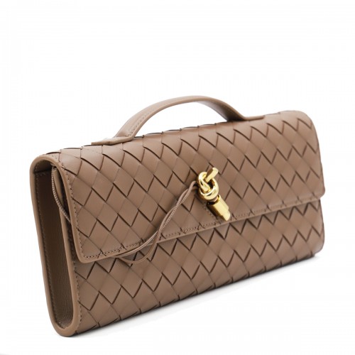BROWN LEATHER ANDIAMO POUCHES 2