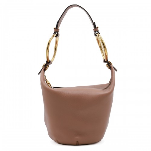 WOOD ROSE LEATHER SHOULDER BAG