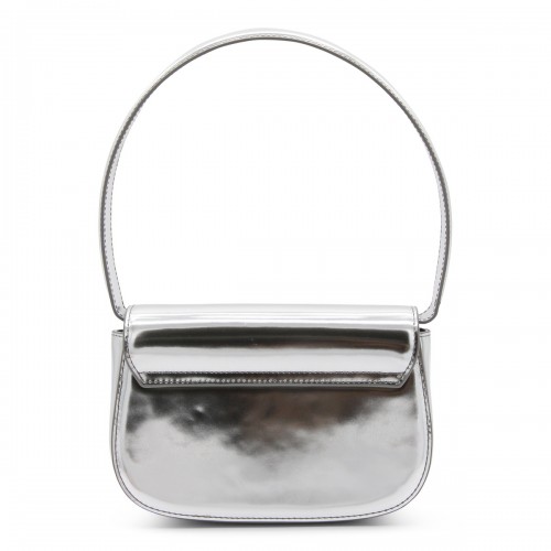 SILVER METAL 1DR SHOULDER BAG