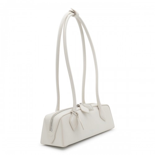 WHITE LEATHER TECKEL SMALL SHOULDER BAG