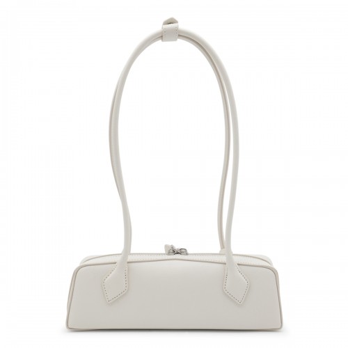 WHITE LEATHER TECKEL SMALL SHOULDER BAG