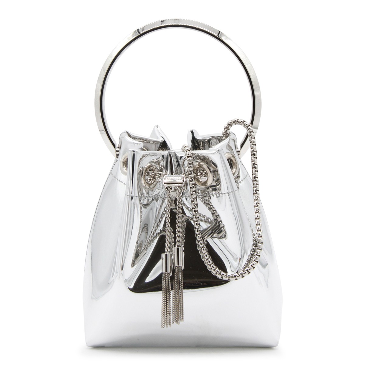 SILVER TONE SATCHEL