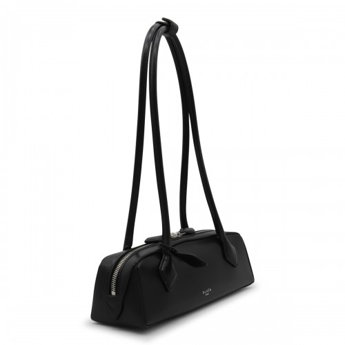 BLACK LEATHER TACKEL SMALL SHOULDER BAG