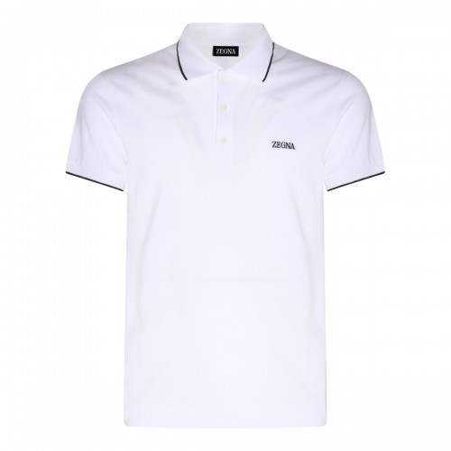 WHITE COTTON POLO SHIRT