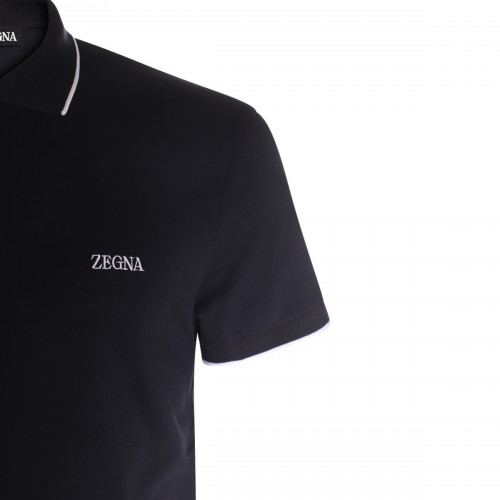 NAVY COTTON POLO SHIRT