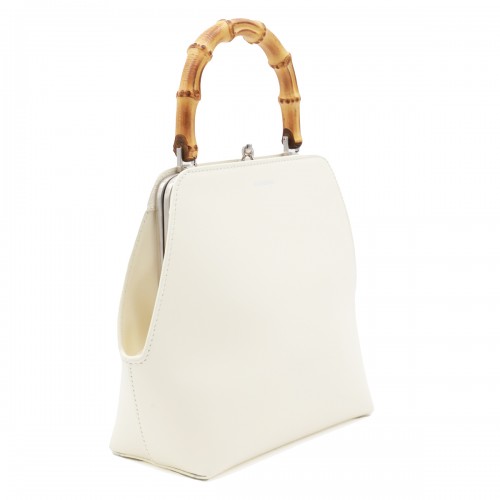 WHITE LEATHER SHOULDER BAG