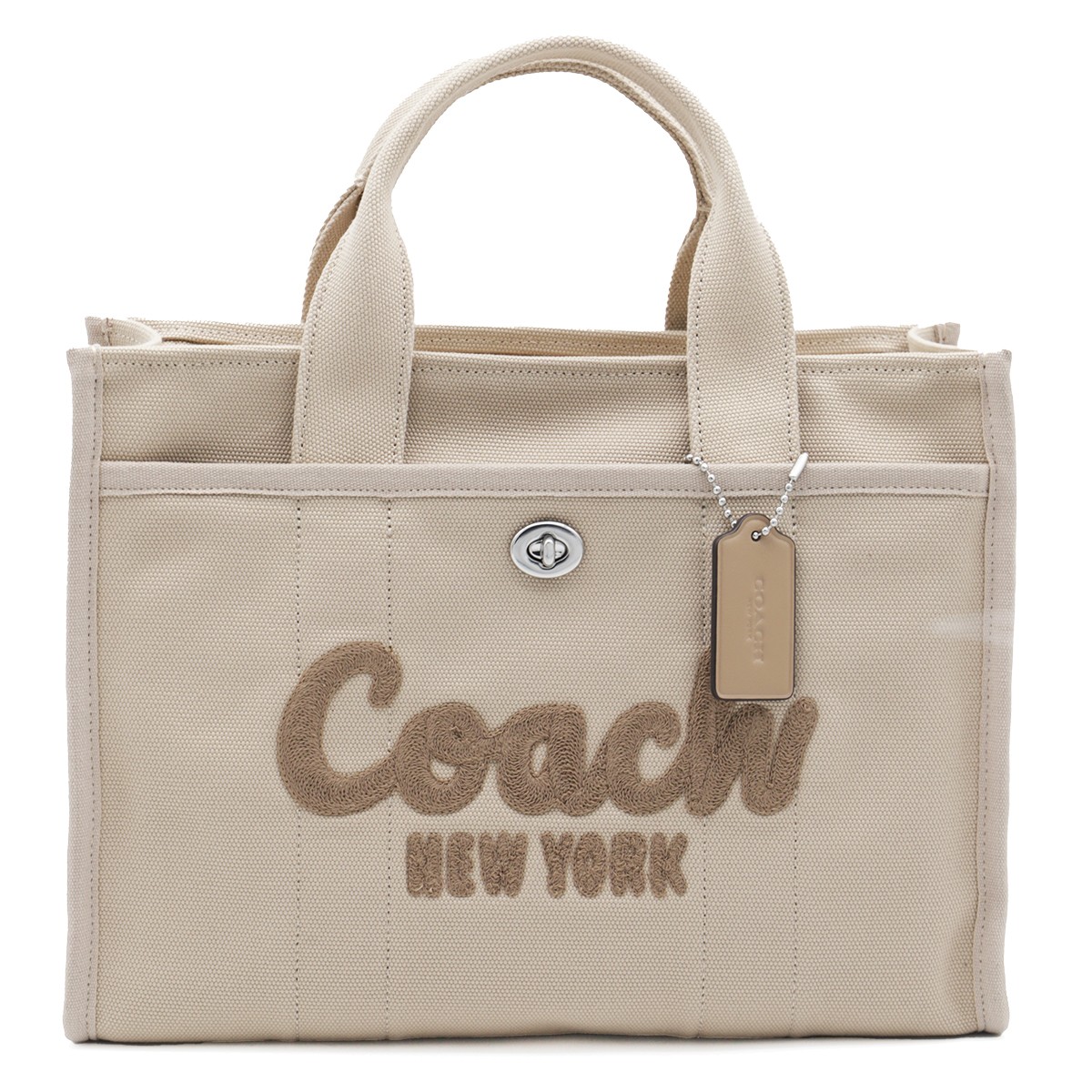 BEIGE CANVAS TOTE BAG