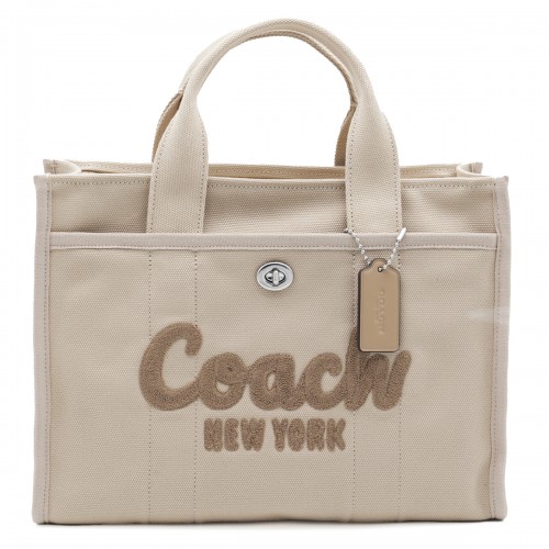 BEIGE CANVAS TOTE BAG