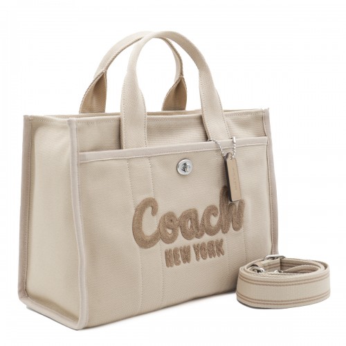 BEIGE CANVAS TOTE BAG