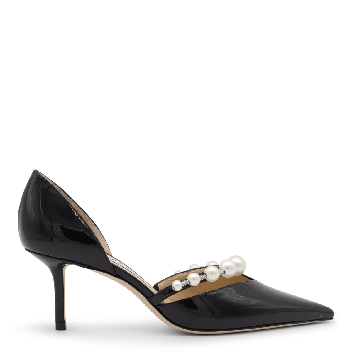 BLACK LEATHER AURALIE PUMPS