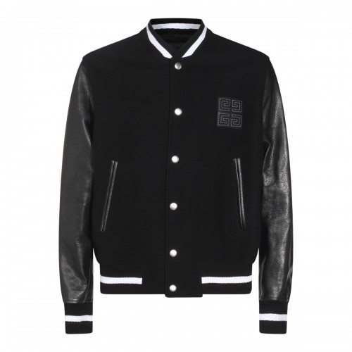 BLACK WOOL AND WHITE FAUX...