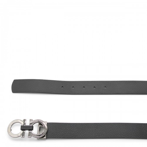 BLACK LEATHER GANCINI BELT