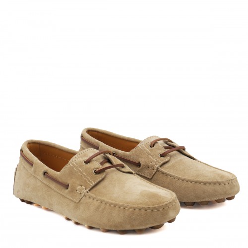 BEIGE LEATHER LOAFERS