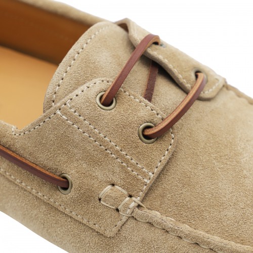 BEIGE LEATHER LOAFERS