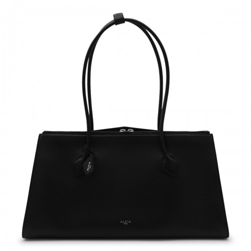 BLACK LEATHER TECKEL TOTES