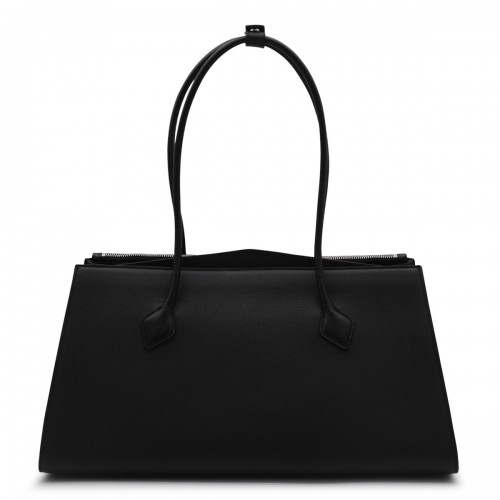 BLACK LEATHER TECKEL TOTES