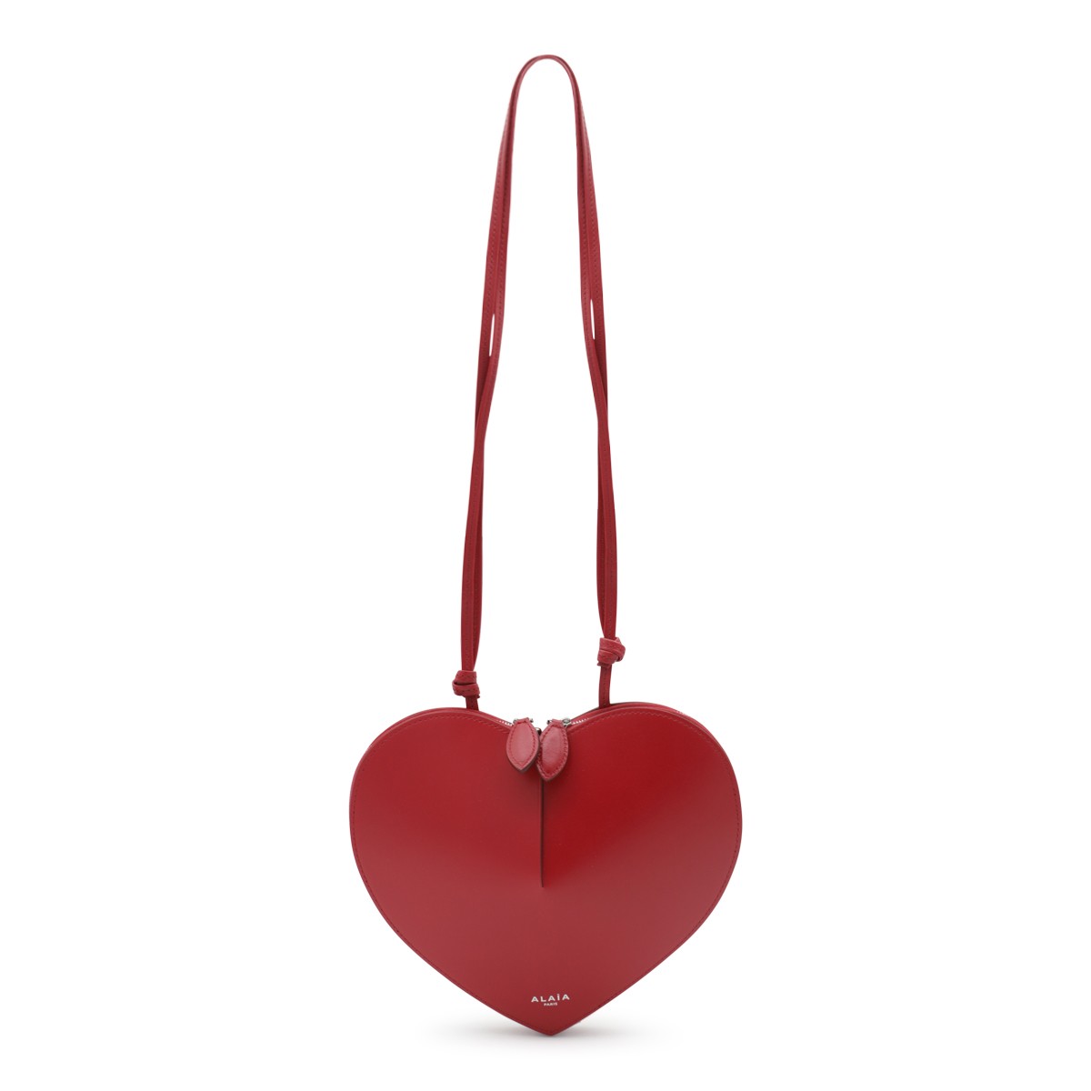 RED LEATHER COEUR SHOULDER BAG