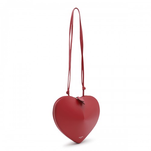 RED LEATHER COEUR SHOULDER BAG