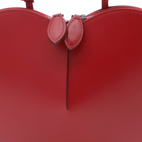 RED LEATHER COEUR SHOULDER BAG