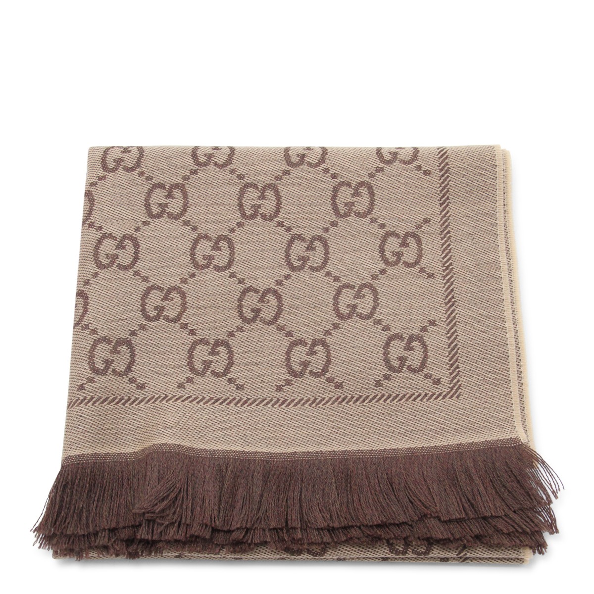 BROWN WOOL SCARVES