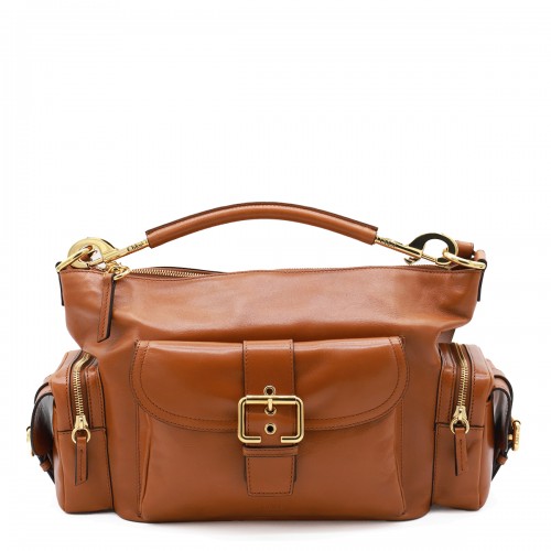 BROWN LEATHER CAMERA BAG