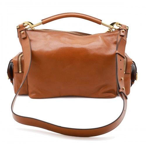 BROWN LEATHER CAMERA BAG