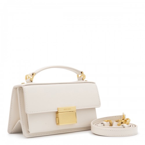 WHITE LEATHER CROSSBODY BAG