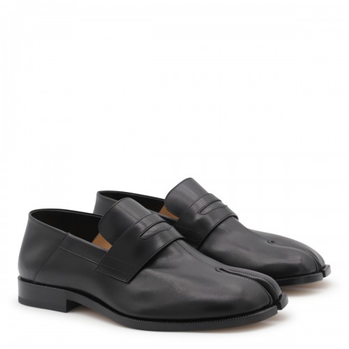 BLACK LEATHER LOAFERS