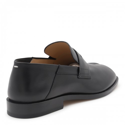 BLACK LEATHER LOAFERS