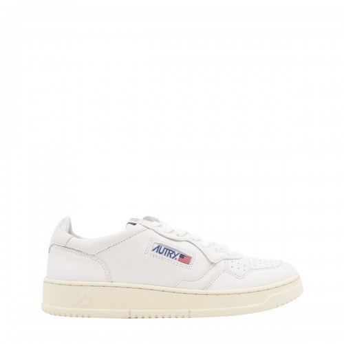 WHITE LEATHER MEDIALIST SNEAKERS